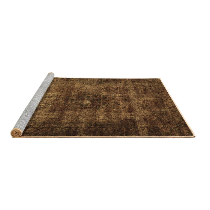 Sideview of Machine Washable Persian Brown Traditional Rug, wshtr3223brn
