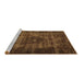 Sideview of Machine Washable Persian Brown Traditional Rug, wshtr3223brn