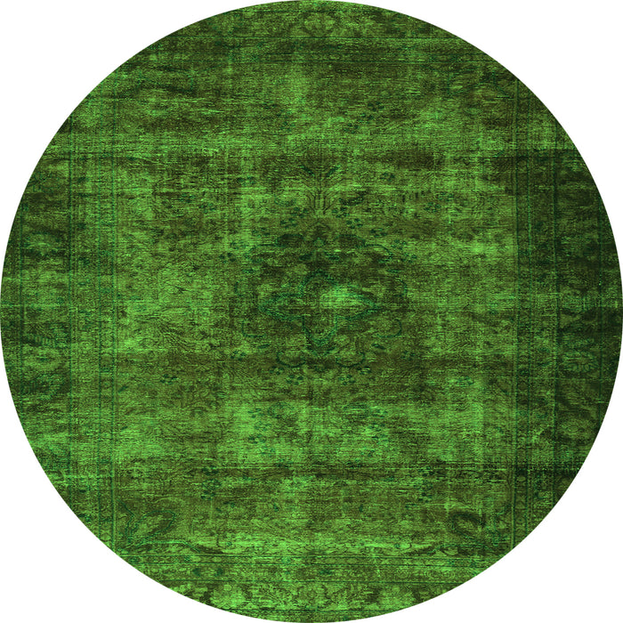 Square Persian Green Traditional Rug, tr3223grn