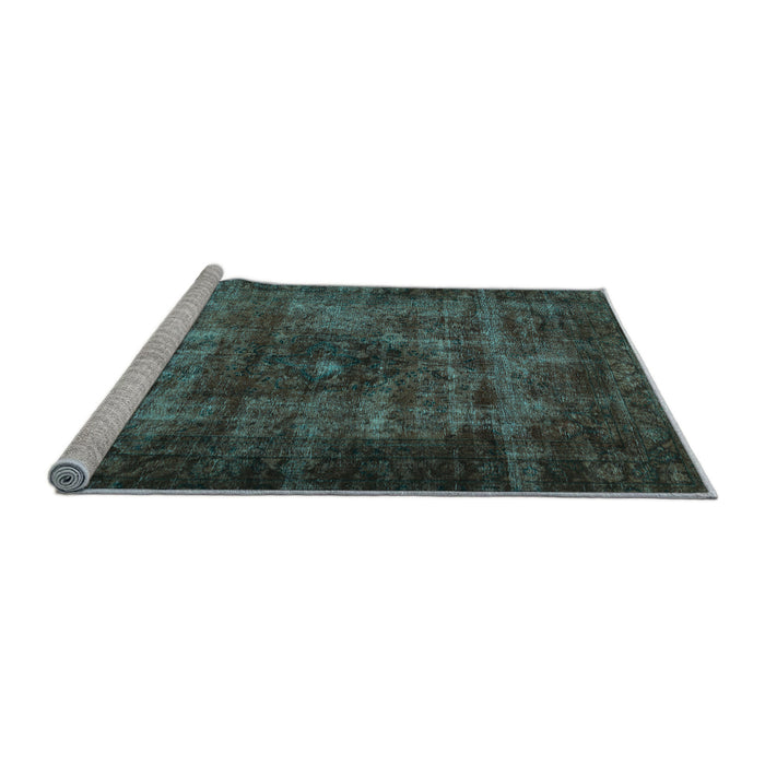 Sideview of Machine Washable Persian Light Blue Traditional Rug, wshtr3223lblu