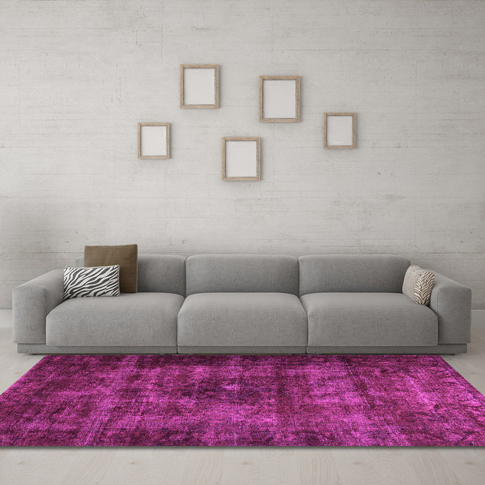 Machine Washable Persian Pink Traditional Rug in a Living Room, wshtr3223pnk