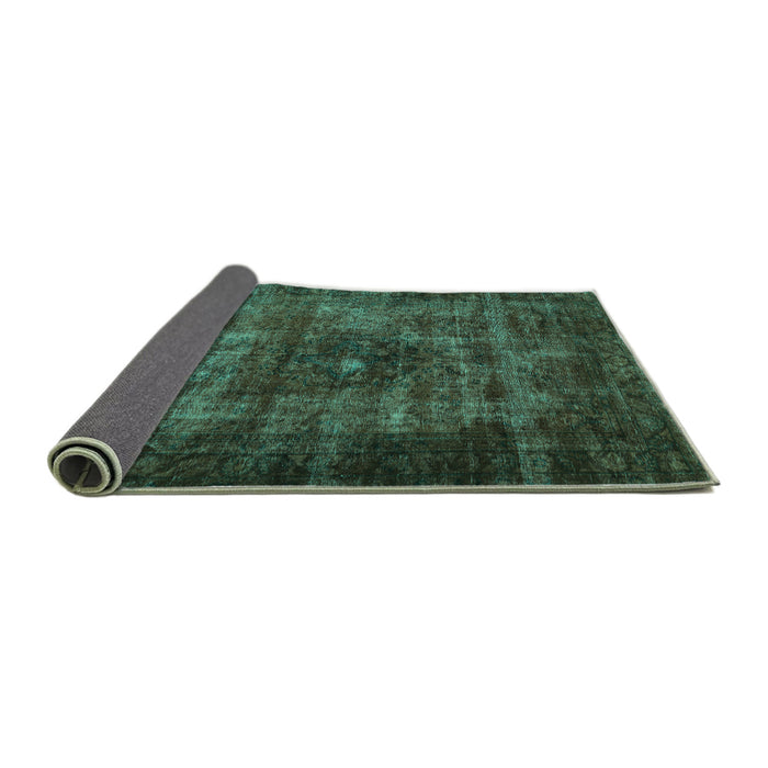 Sideview of Persian Turquoise Traditional Rug, tr3223turq