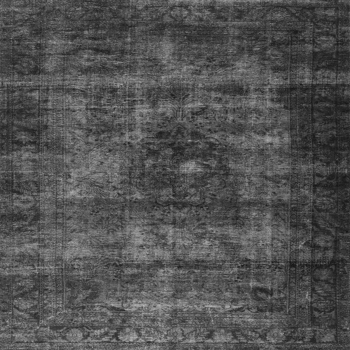 Round Machine Washable Persian Gray Traditional Rug, wshtr3223gry
