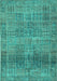 Machine Washable Persian Turquoise Traditional Area Rugs, wshtr3224turq