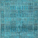 Square Persian Light Blue Traditional Rug, tr3224lblu