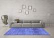 Machine Washable Persian Blue Traditional Rug in a Living Room, wshtr3224blu