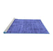 Sideview of Machine Washable Persian Blue Traditional Rug, wshtr3224blu