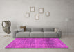 Machine Washable Persian Pink Traditional Rug in a Living Room, wshtr3224pnk