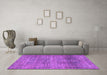 Machine Washable Persian Purple Traditional Area Rugs in a Living Room, wshtr3224pur