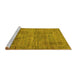 Sideview of Machine Washable Persian Yellow Traditional Rug, wshtr3224yw