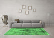 Machine Washable Persian Emerald Green Traditional Area Rugs in a Living Room,, wshtr3225emgrn