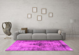 Machine Washable Persian Pink Traditional Rug in a Living Room, wshtr3225pnk