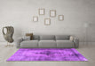 Machine Washable Persian Purple Traditional Area Rugs in a Living Room, wshtr3225pur