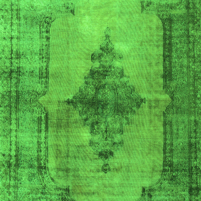 Serging Thickness of Machine Washable Persian Green Traditional Area Rugs, wshtr3225grn