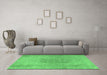 Machine Washable Persian Emerald Green Traditional Area Rugs in a Living Room,, wshtr3226emgrn