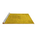 Sideview of Machine Washable Persian Yellow Traditional Rug, wshtr3226yw