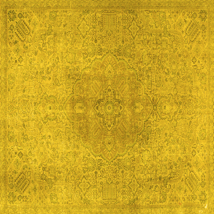 Square Persian Yellow Traditional Rug, tr3226yw