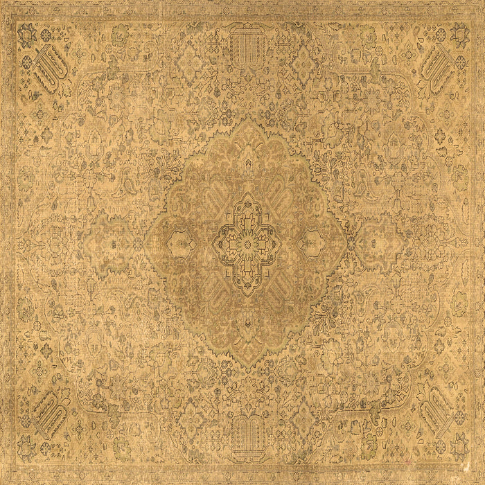 Square Persian Brown Traditional Rug, tr3226brn
