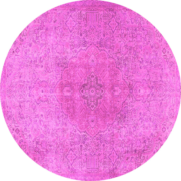 Round Persian Pink Traditional Rug, tr3226pnk