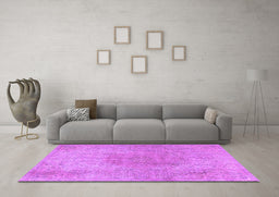 Machine Washable Persian Purple Traditional Area Rugs in a Living Room, wshtr3226pur