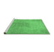 Sideview of Machine Washable Persian Emerald Green Traditional Area Rugs, wshtr3226emgrn