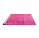 Sideview of Machine Washable Persian Pink Traditional Rug, wshtr3227pnk