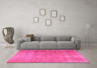 Machine Washable Persian Pink Traditional Rug, wshtr3227pnk