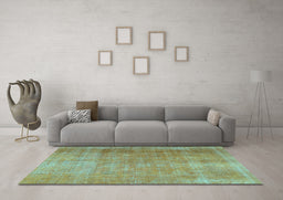 Machine Washable Persian Light Blue Traditional Rug in a Living Room, wshtr3227lblu