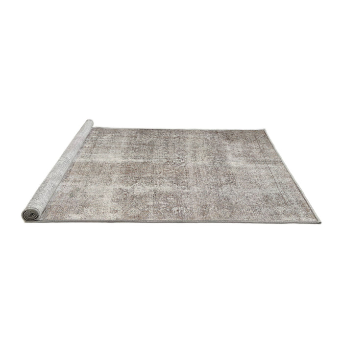 Sideview of Machine Washable Traditional Pale Silver Gray Rug, wshtr3228