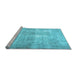 Sideview of Machine Washable Persian Light Blue Traditional Rug, wshtr3228lblu