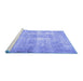 Sideview of Machine Washable Persian Blue Traditional Rug, wshtr3228blu