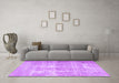 Machine Washable Persian Purple Traditional Area Rugs in a Living Room, wshtr3228pur