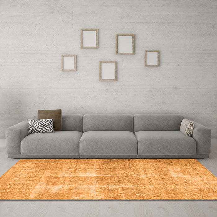 Machine Washable Persian Orange Traditional Area Rugs in a Living Room, wshtr3228org