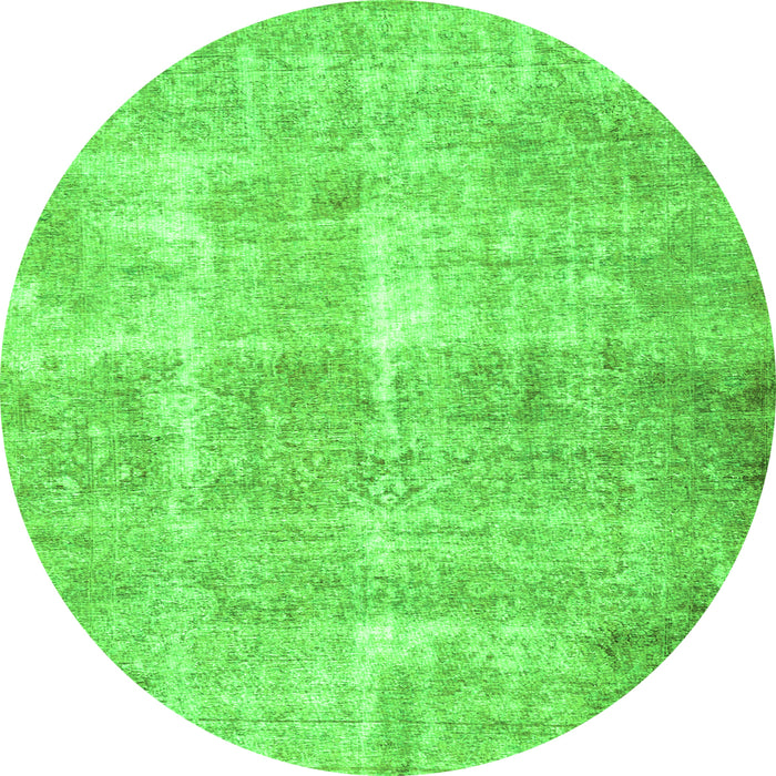 Square Persian Green Traditional Rug, tr3228grn