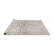 Sideview of Machine Washable Traditional Rosy Brown Pink Rug, wshtr3229