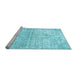 Sideview of Machine Washable Persian Light Blue Traditional Rug, wshtr3229lblu