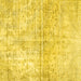 Square Persian Yellow Traditional Rug, tr3229yw