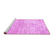 Sideview of Machine Washable Persian Pink Traditional Rug, wshtr3229pnk