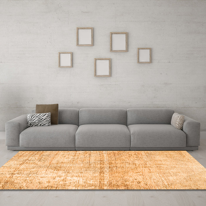 Machine Washable Persian Orange Traditional Area Rugs in a Living Room, wshtr3229org
