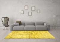 Machine Washable Persian Yellow Traditional Rug, wshtr3229yw