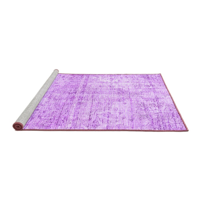 Sideview of Machine Washable Persian Purple Traditional Area Rugs, wshtr3229pur