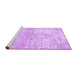 Sideview of Machine Washable Persian Purple Traditional Area Rugs, wshtr3229pur