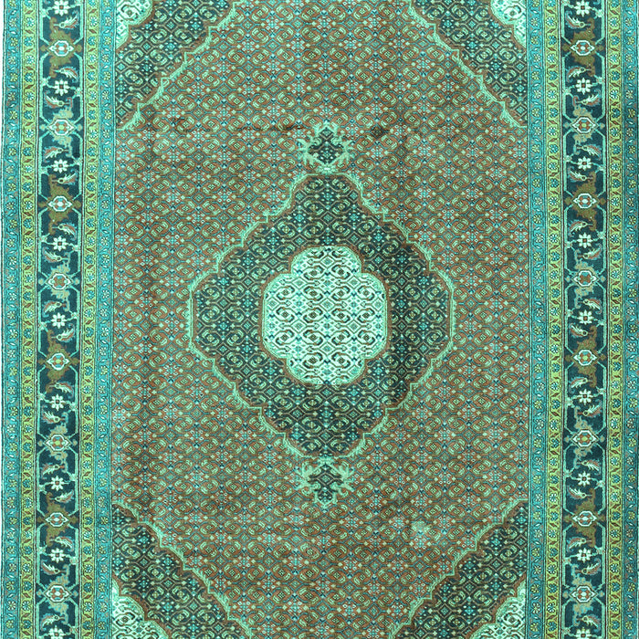 Medallion Turquoise Traditional Rug, tr322turq