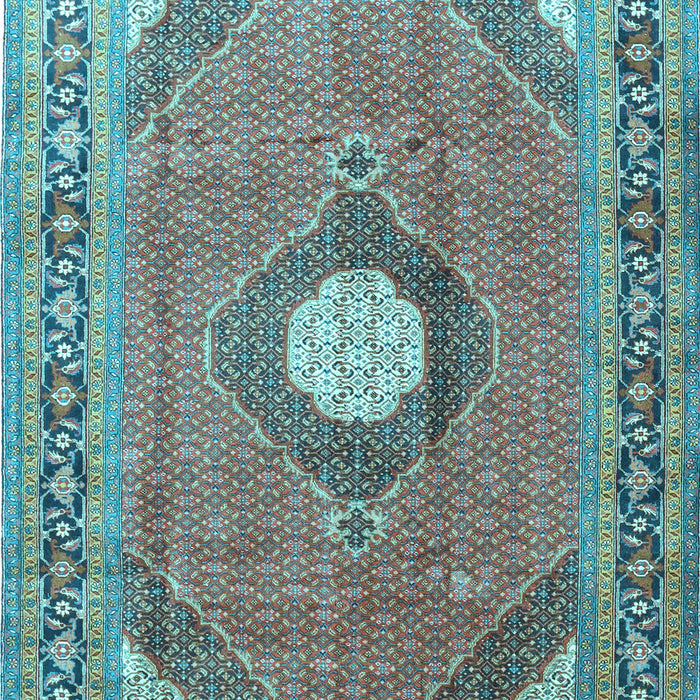 Medallion Light Blue Traditional Rug, tr322lblu