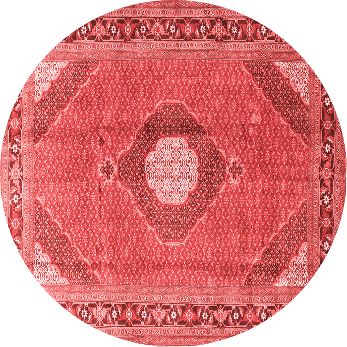 Machine Washable Medallion Red Traditional Rug, wshtr322red