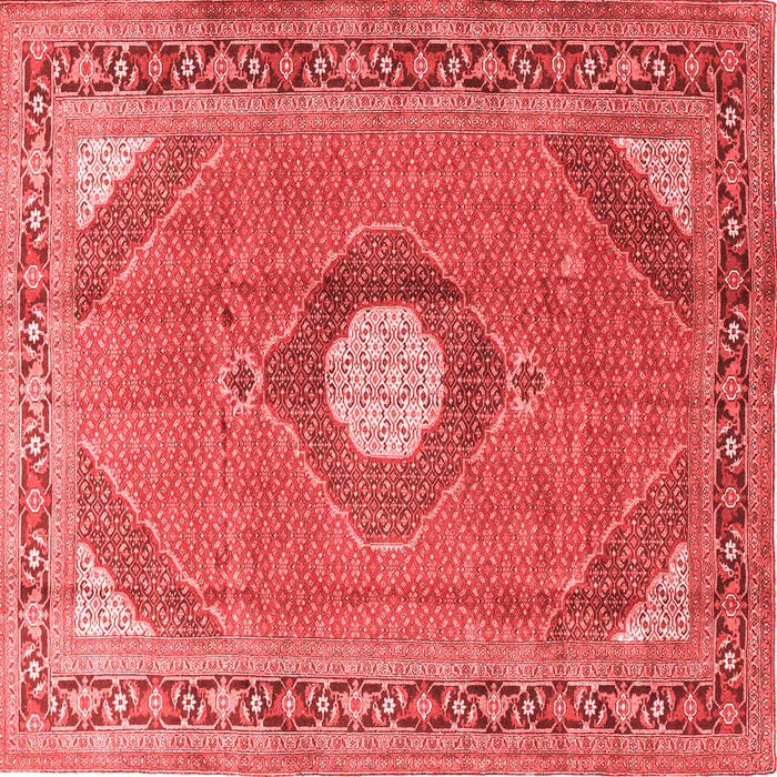 Machine Washable Medallion Red Traditional Rug, wshtr322red