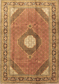 Medallion Brown Traditional Rug, tr322brn