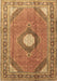 Medallion Brown Traditional Rug, tr322brn