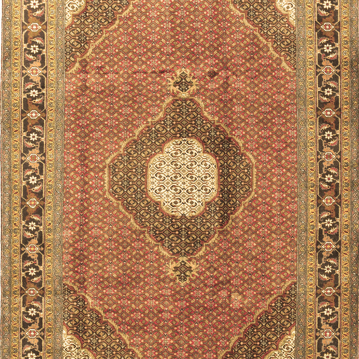 Medallion Brown Traditional Rug, tr322brn