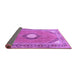 Sideview of Medallion Purple Traditional Rug, tr322pur